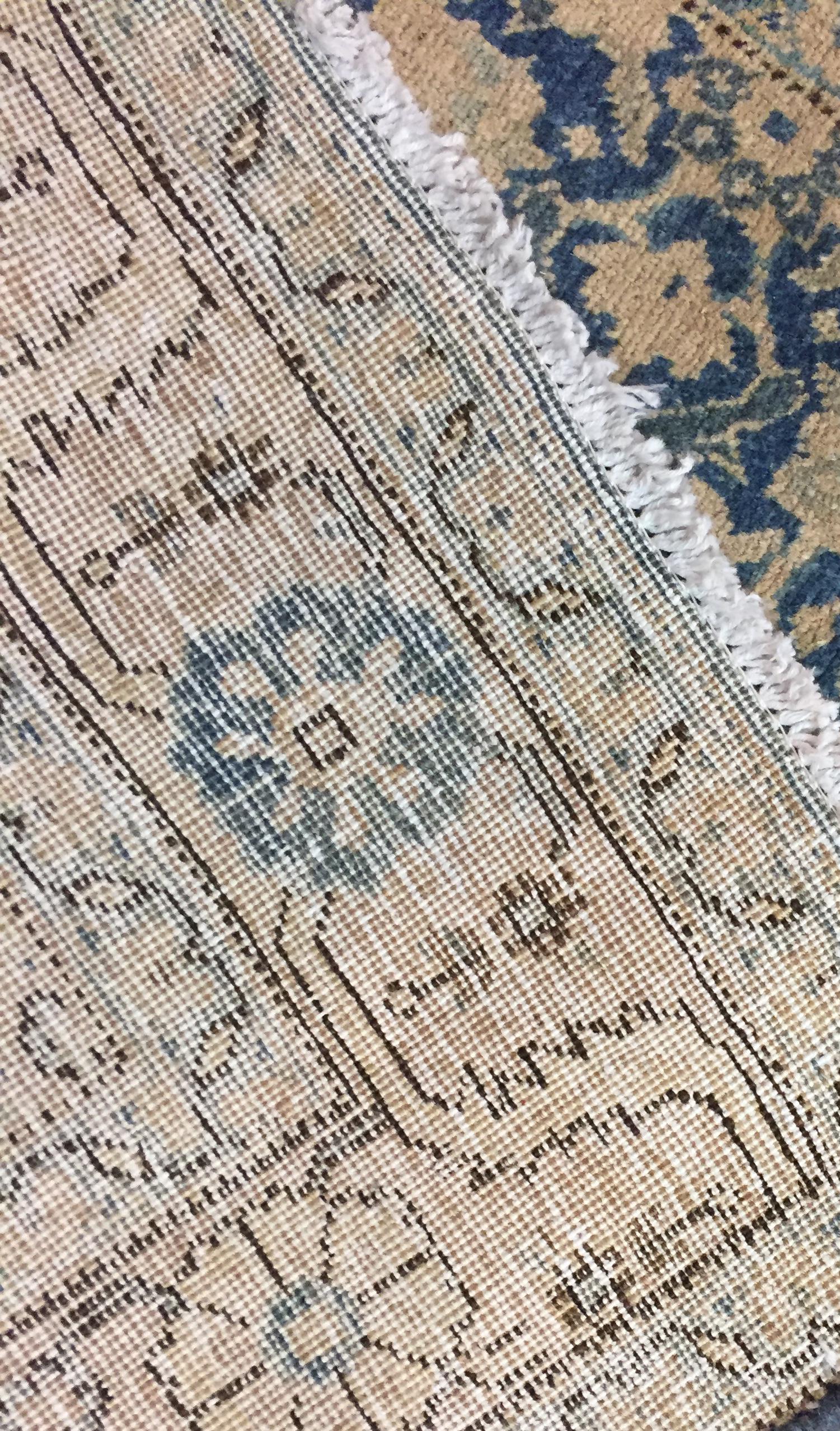 XX secolo Vintage By, circa 1940, Runner Tabriz persiano blu in vendita