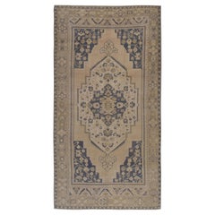Vintage CIRCA 1940 Blau Türkisch Oushak Bereich Teppich  6' x 11'8