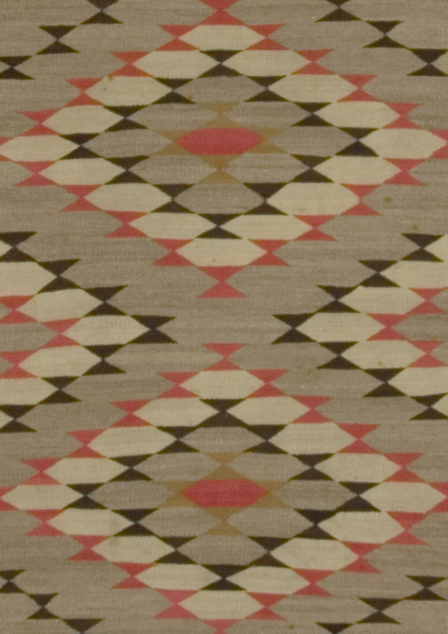 Tapis Kilim Navajo gris vintage vers 1940 Bon état - En vente à New York, NY