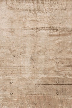 Vintage Circa 1940 Hand Woven Turkish Kayseri Silk Rug, Taupe, 3'11 x 5'7