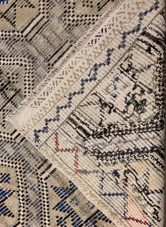 Vintage Circa 1940 Ivory/Taupe Turkish Jajim Flat-Weave Rug 6'4 x 10'5