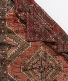Vintage Circa 1940 Orange Oushak Kelleh Hand Knotted Wool Runner 5'6 X 12'2