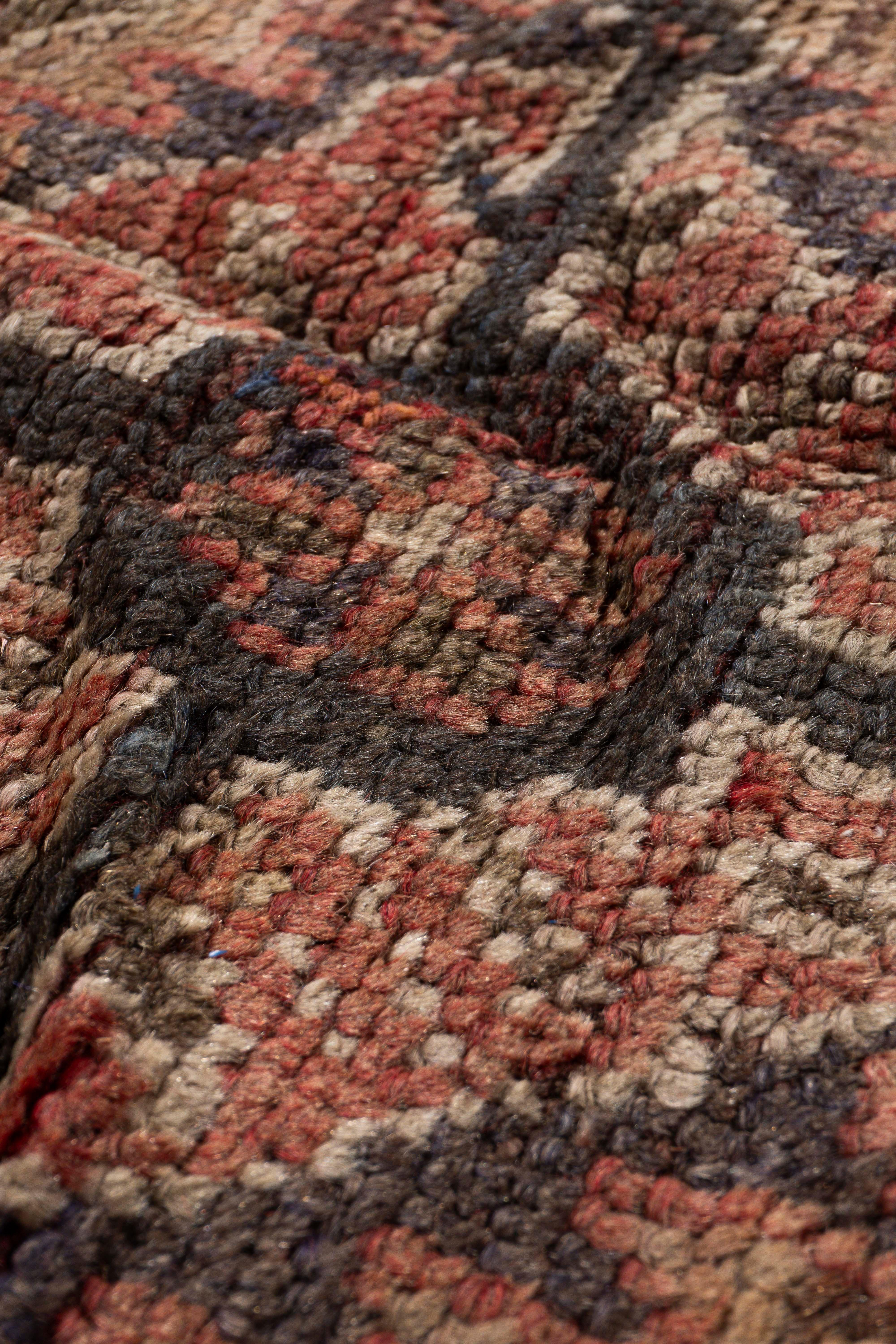 Vintage Circa 1940 Orange Oushak Kelleh Hand Knotted Wool Runner 5'6 X 12'2 For Sale 2