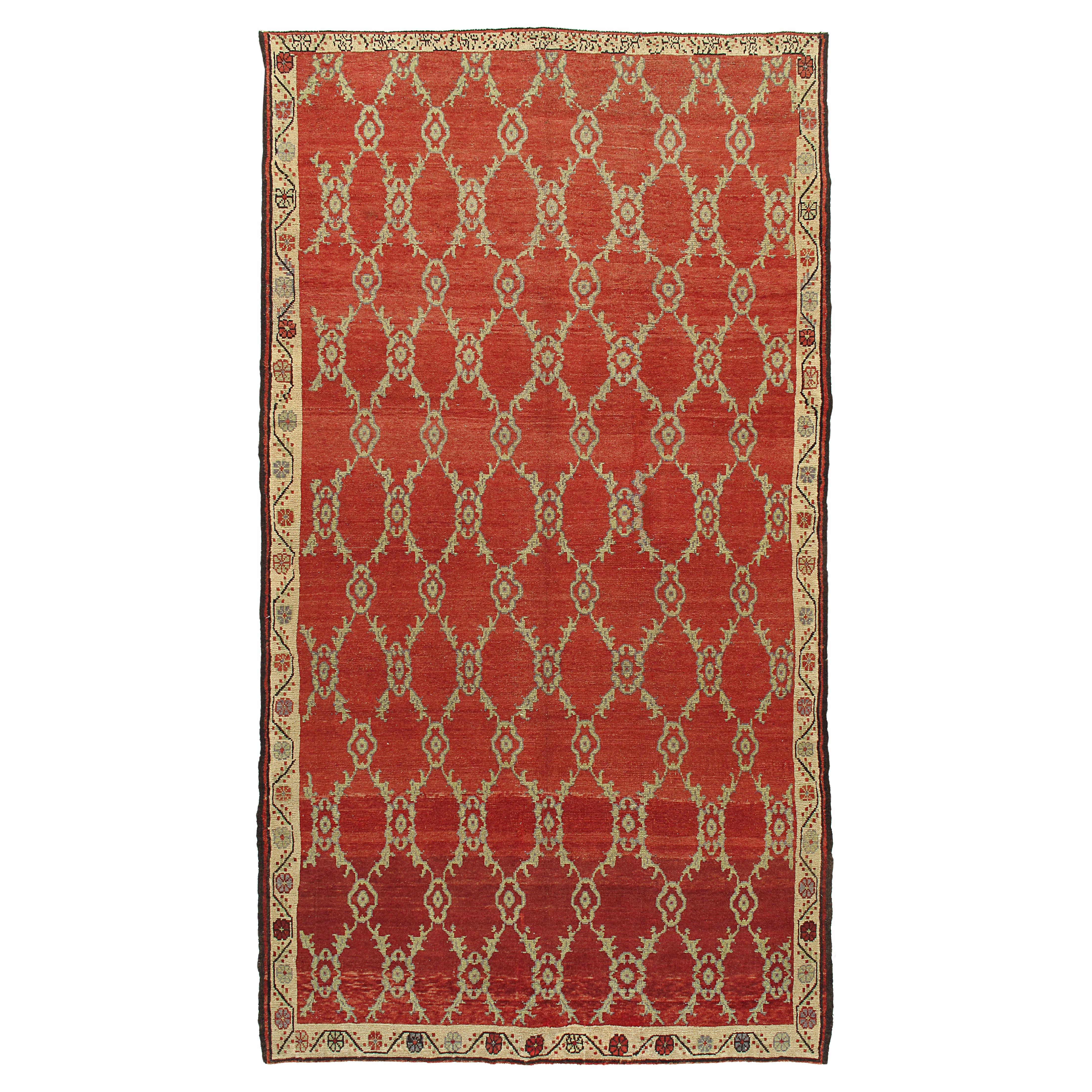 Vintage Circa 1940 Red Turkish Anatolian Rug, 5
8 x 10
7