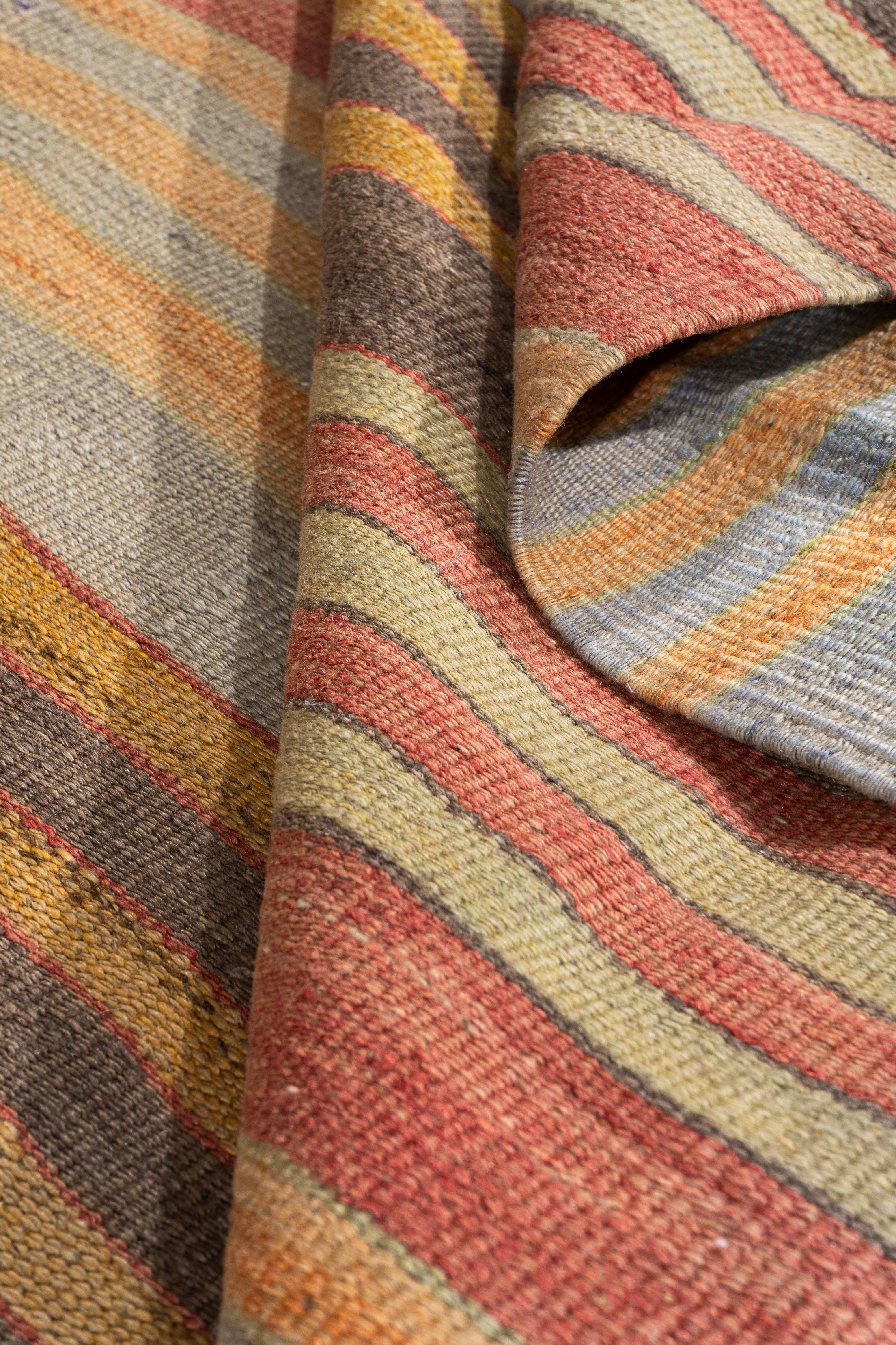 Vintage Circa 1940 Red Turkish Flatweave Kilim For Sale 4