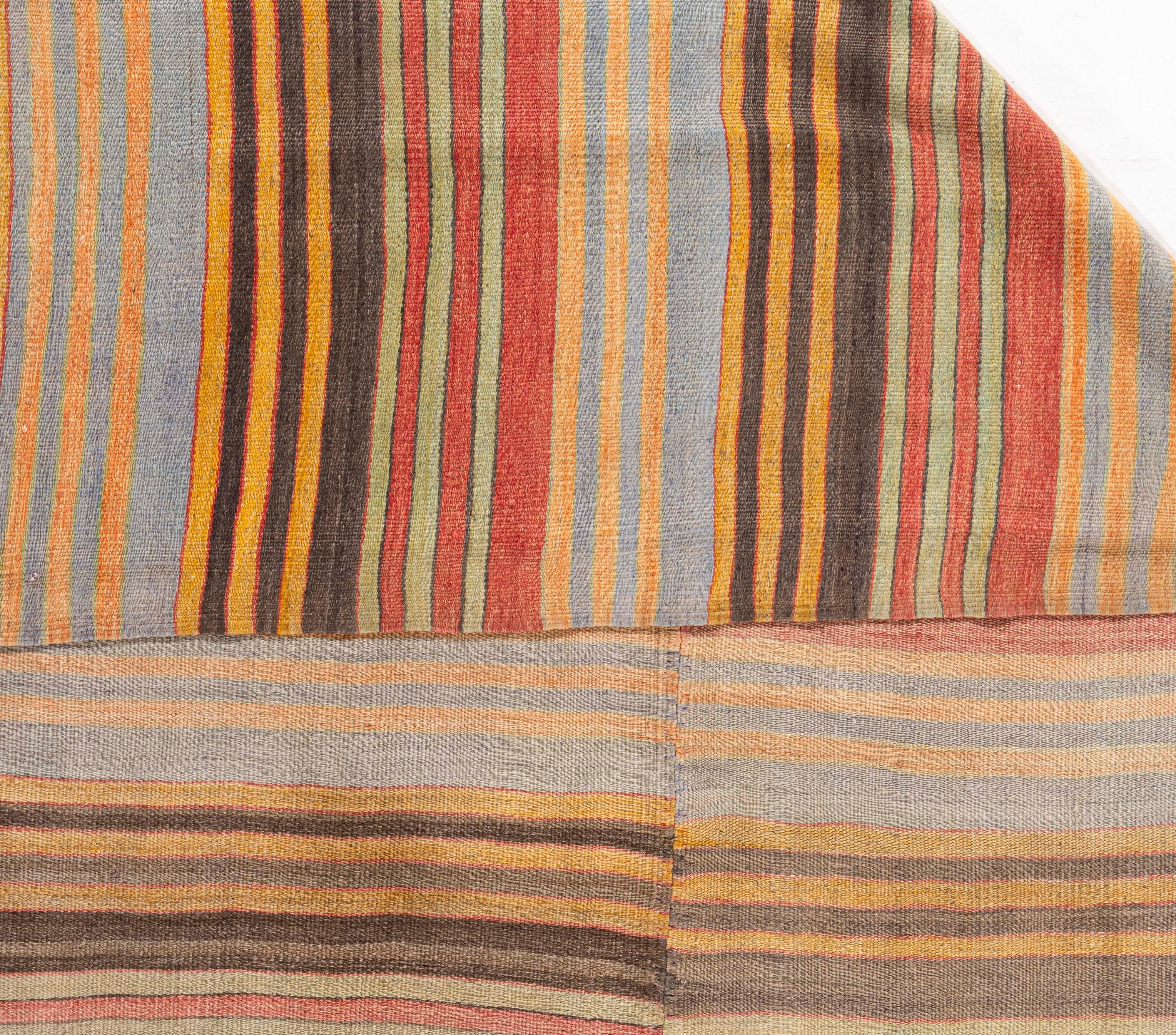 20th Century Vintage Circa 1940 Red Turkish Flatweave Kilim For Sale