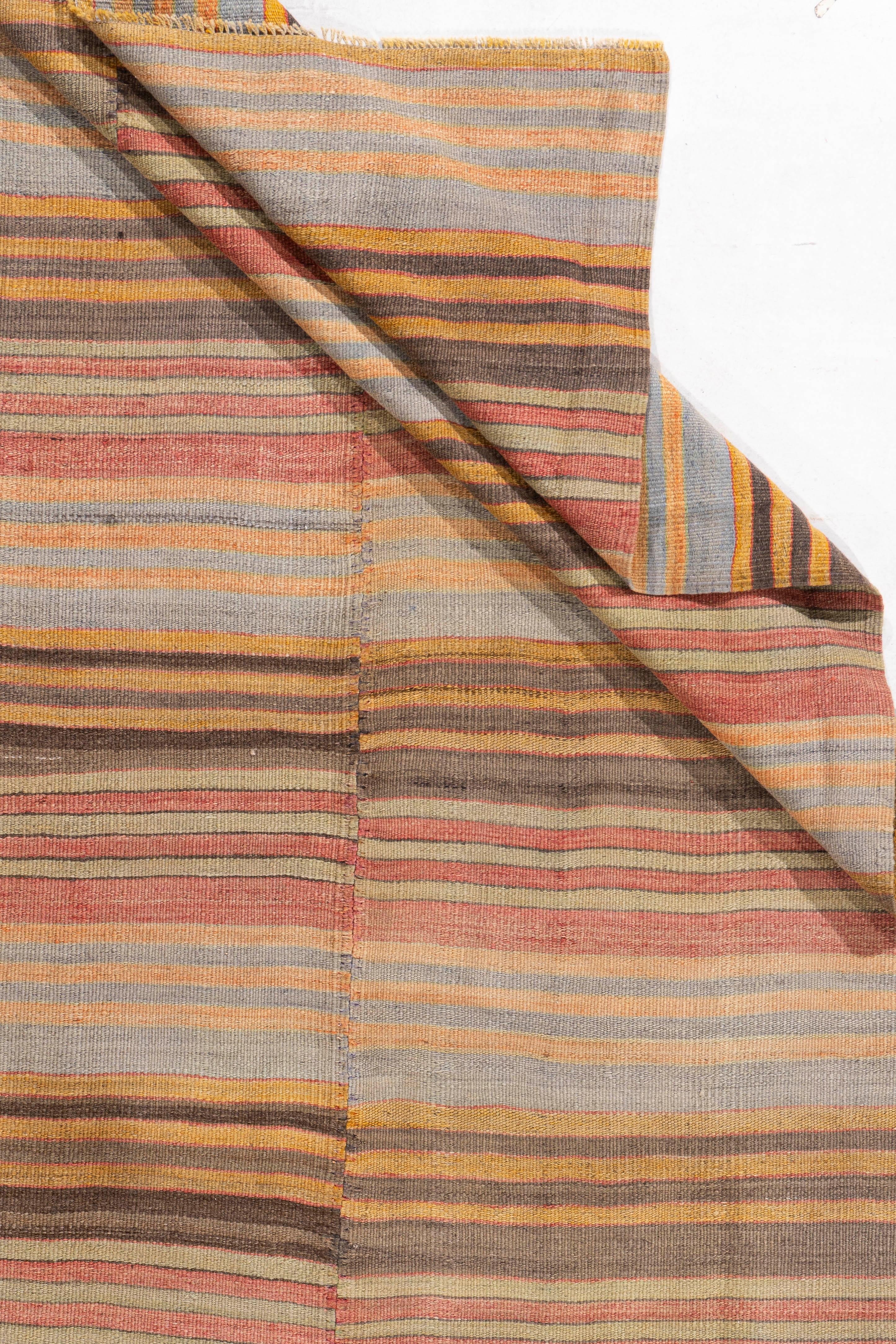 Vintage Circa 1940 Red Turkish Flatweave Kilim For Sale 1