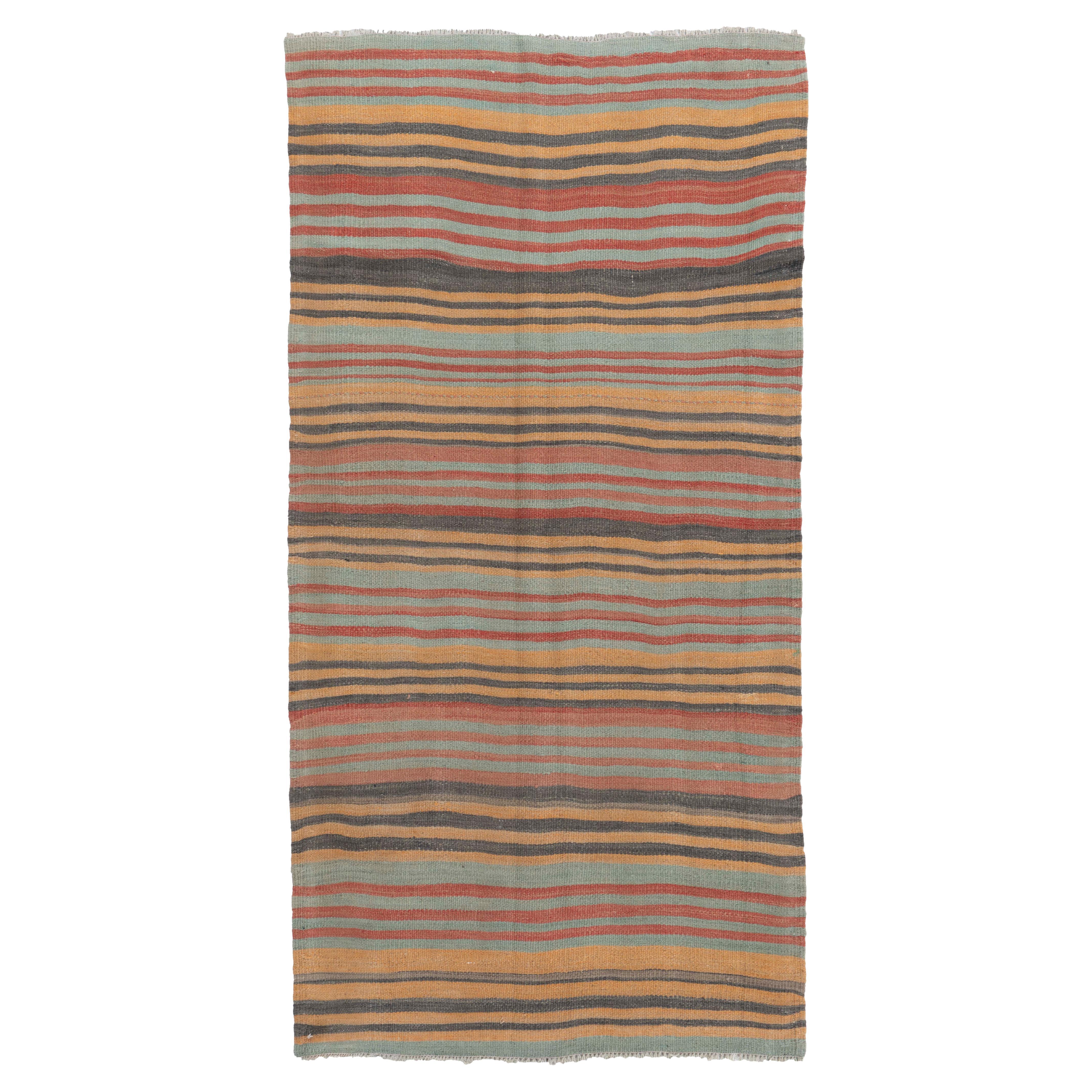 Tapis Kilim turc fait main tissé à plat - Grand tapis Kilims vintage En