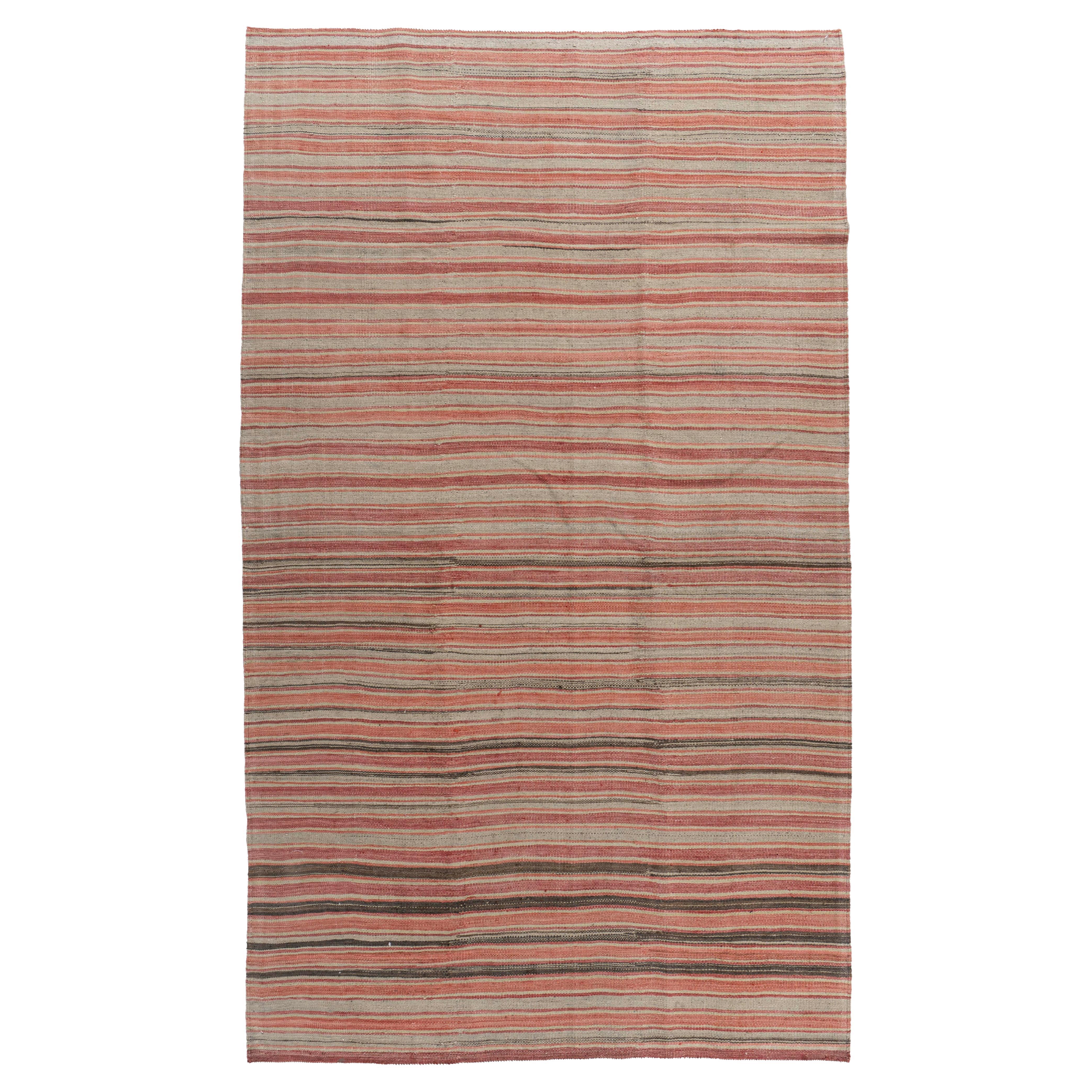Vintage Circa 1940 Red Turkish Flatweave Kilim Rug