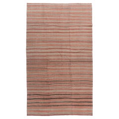 Vintage Circa 1940 Red Turkish Flatweave Kilim Rug