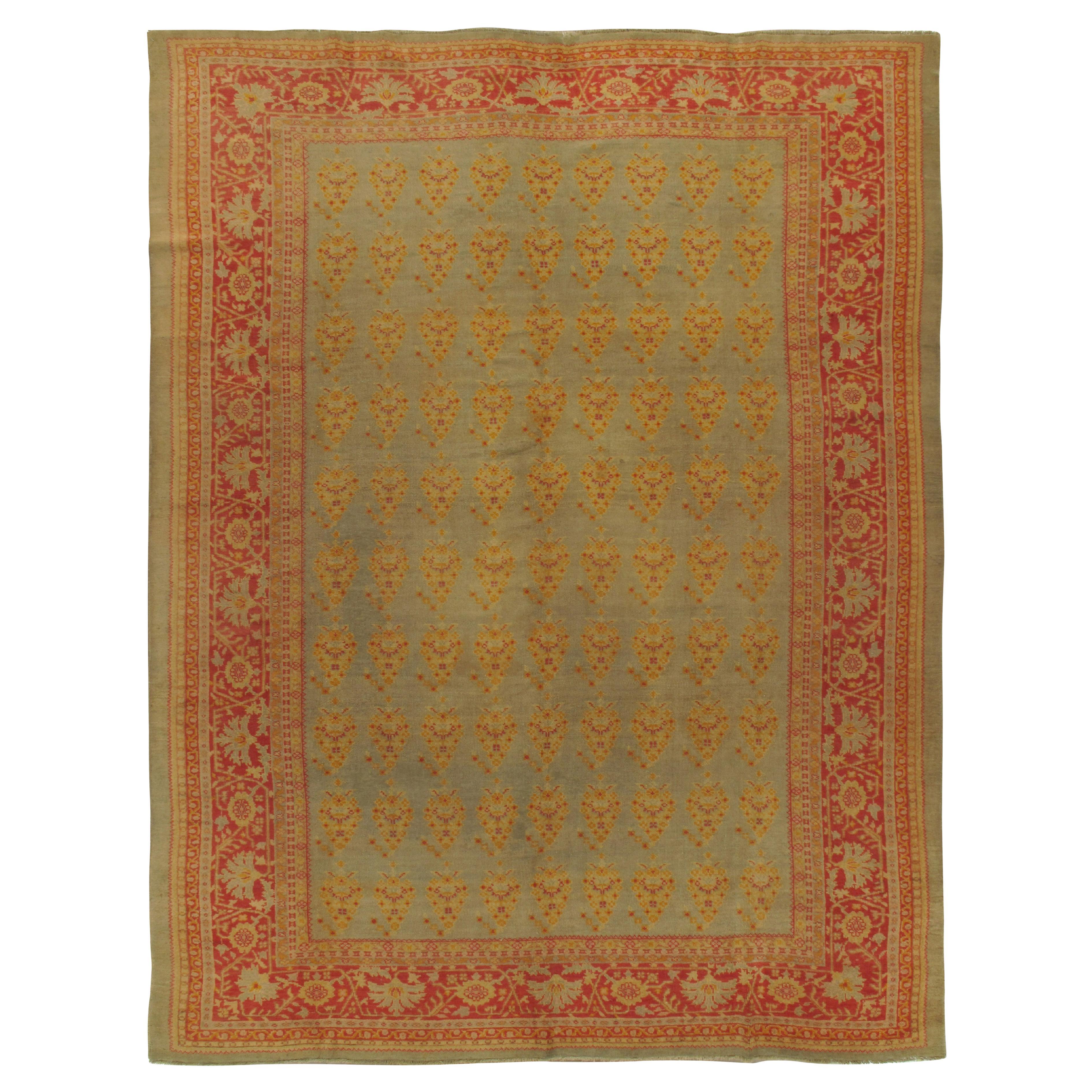 Vintage CIRCA 1940 Rot Türkisch Oushak Teppich Teppich, 9
4 x 11
10 im Angebot