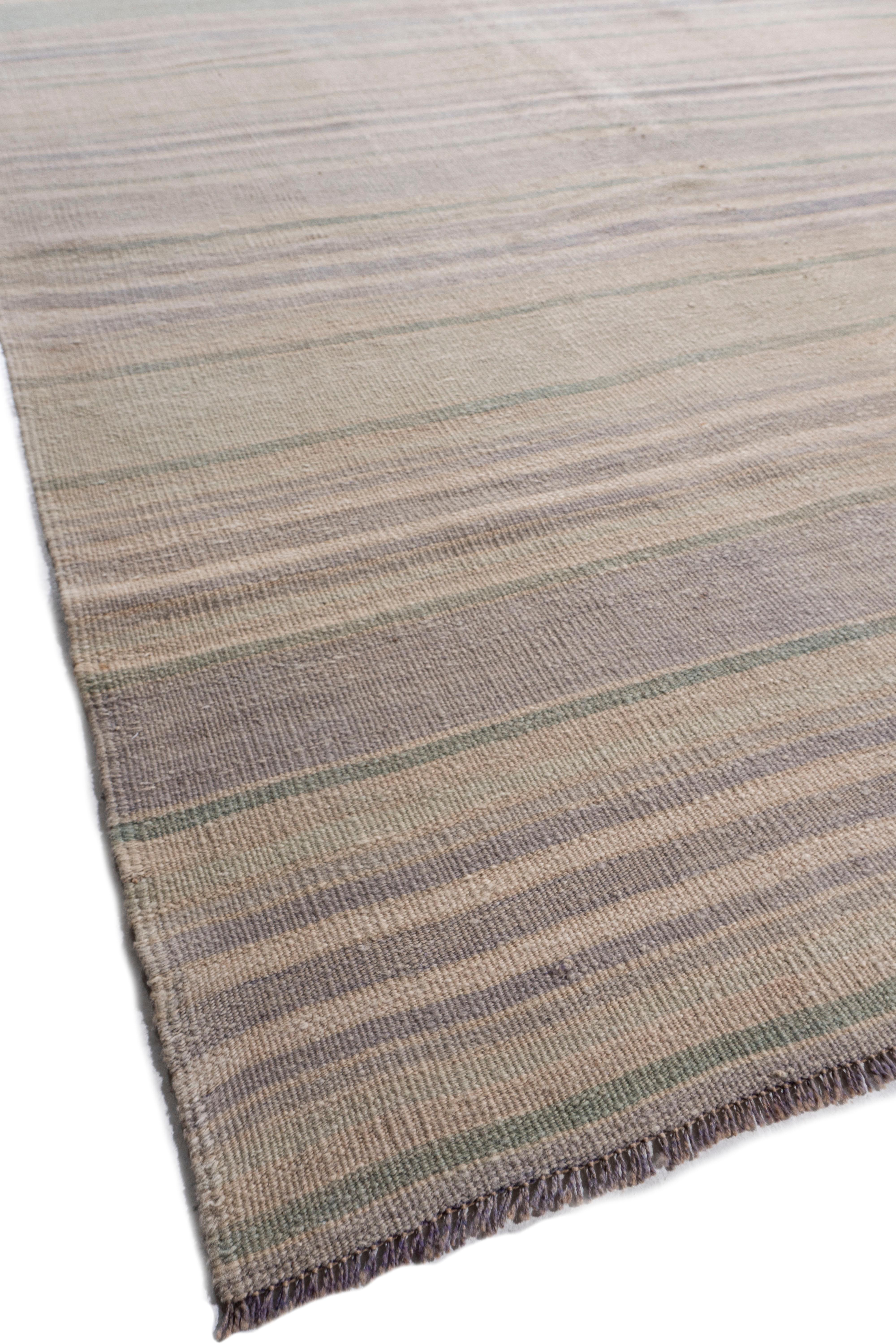 Rug & Kilim Vintage Circa 1940 Tan Turc Flatweave en vente 4