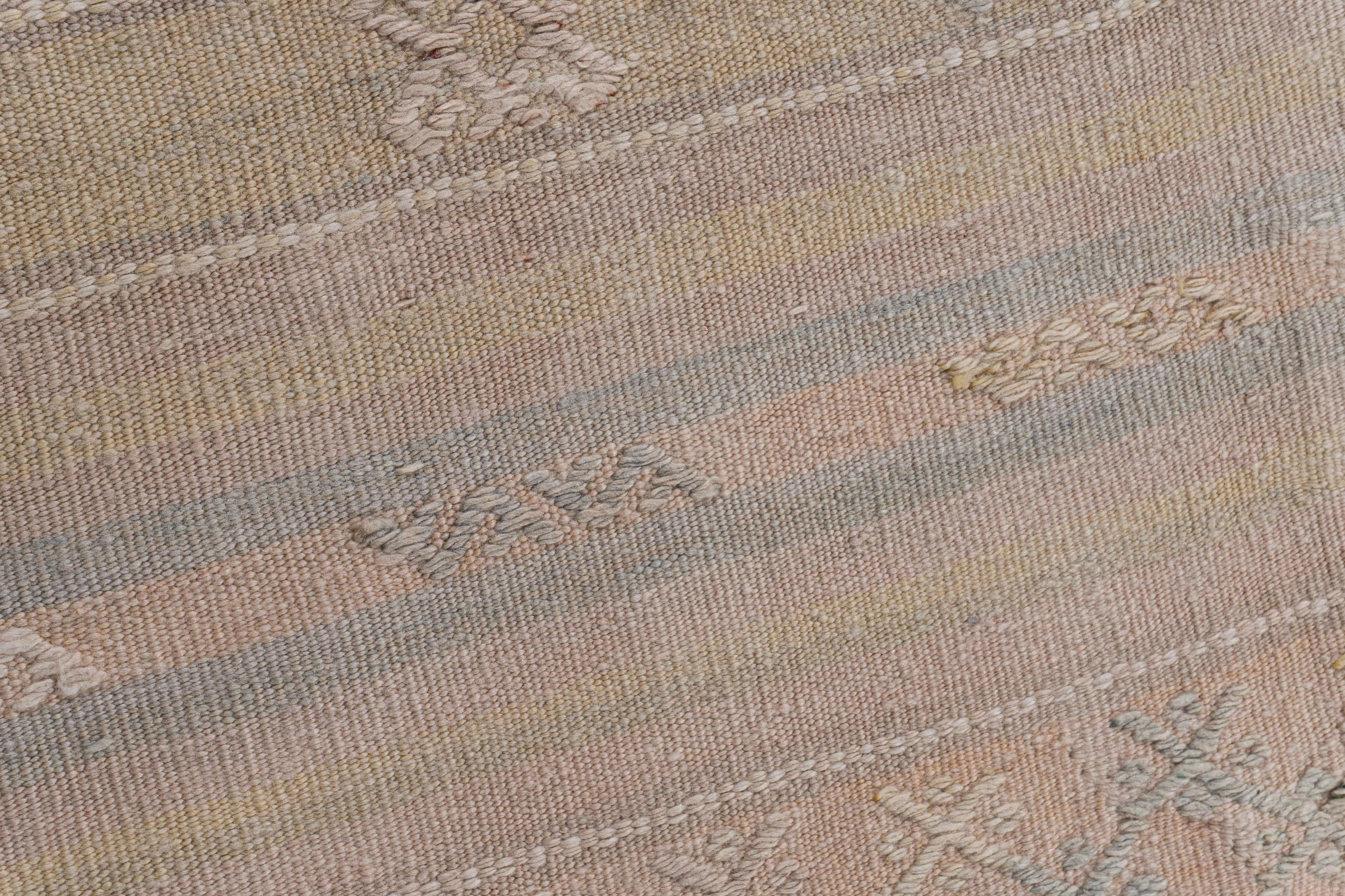Vintage CIRCA 1940 Tan Türkischer Kilim Flachgewebe-Teppich im Angebot 5