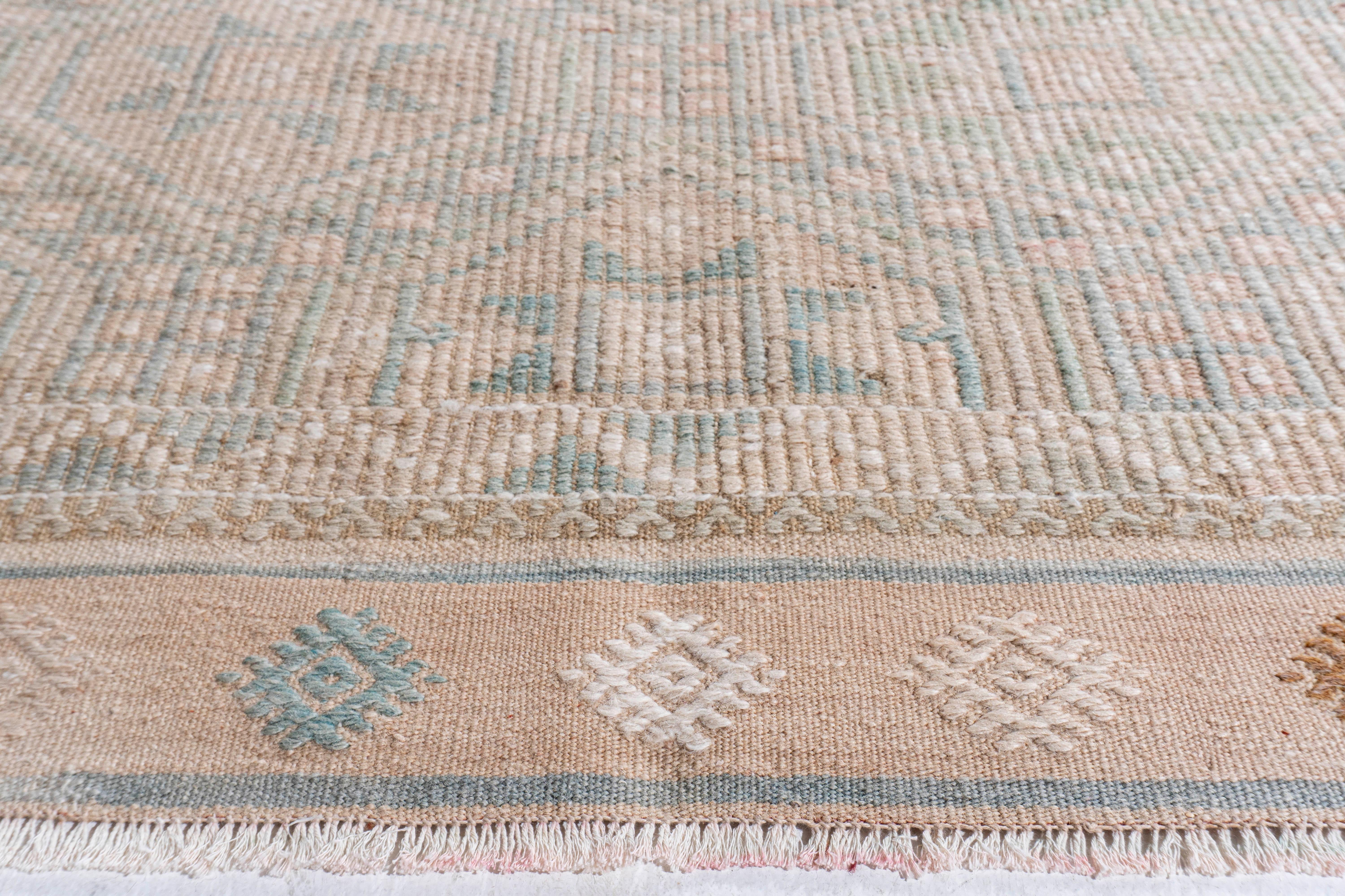 Rug & Kilim Vintage Circa 1940 Tan Turc Flatweave en vente 9
