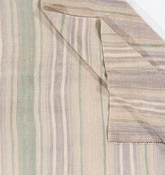 Vintage Circa 1940 Tan Turkish Kilim Flatweave Rug