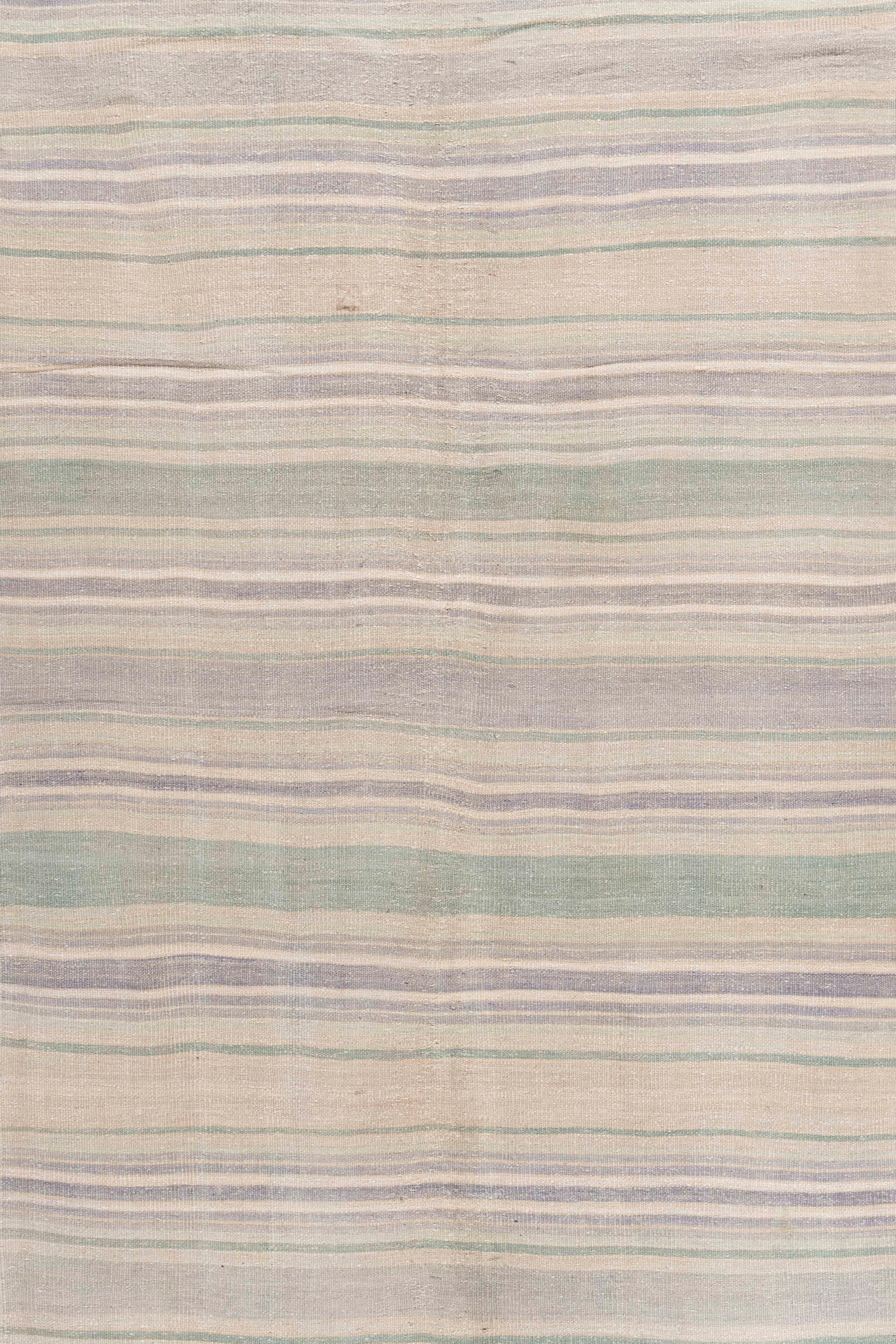 Laine Rug & Kilim Vintage Circa 1940 Tan Turc Flatweave en vente