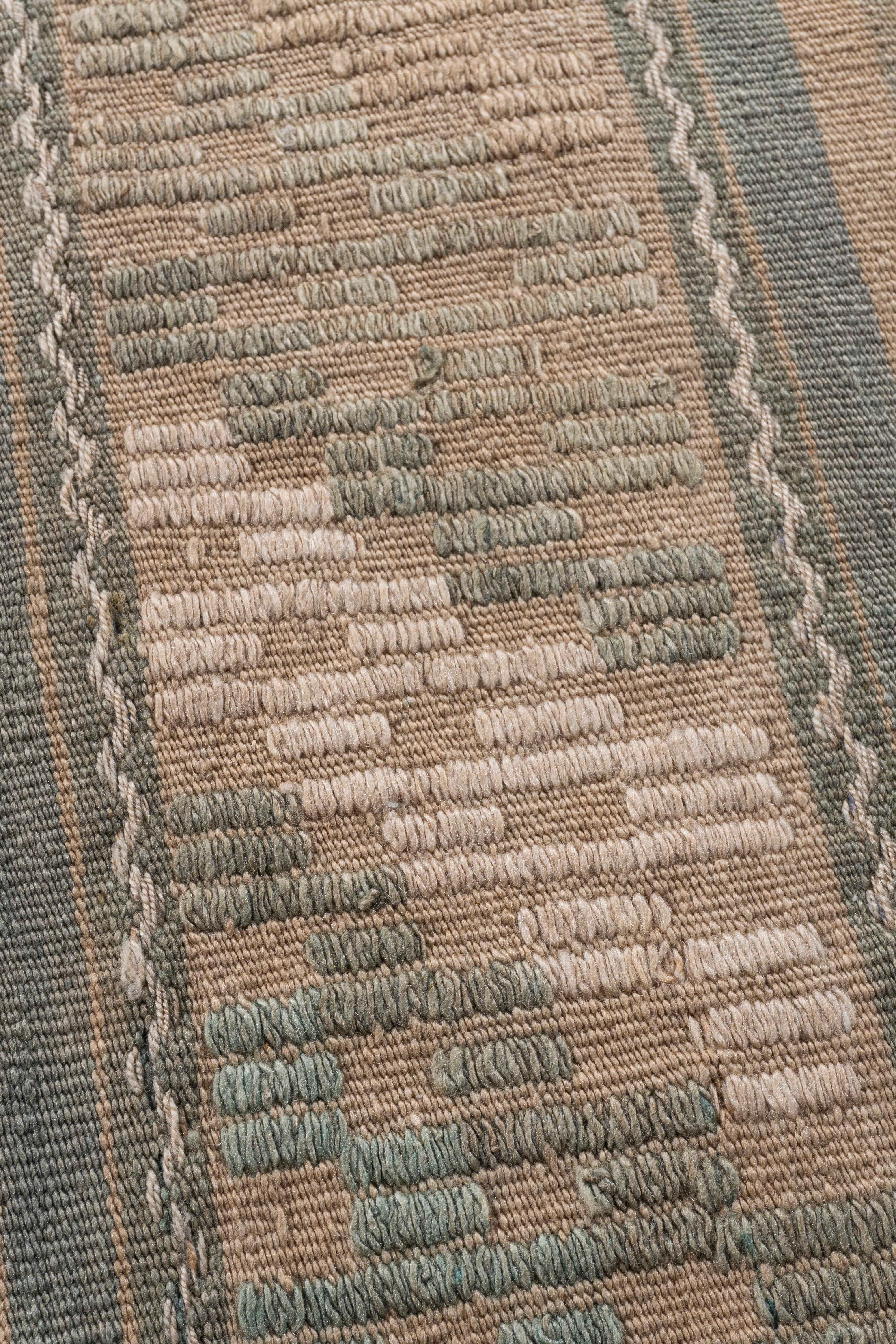 Vintage CIRCA 1940 Tan Türkischer Kilim Flachgewebe-Teppich (Wolle) im Angebot