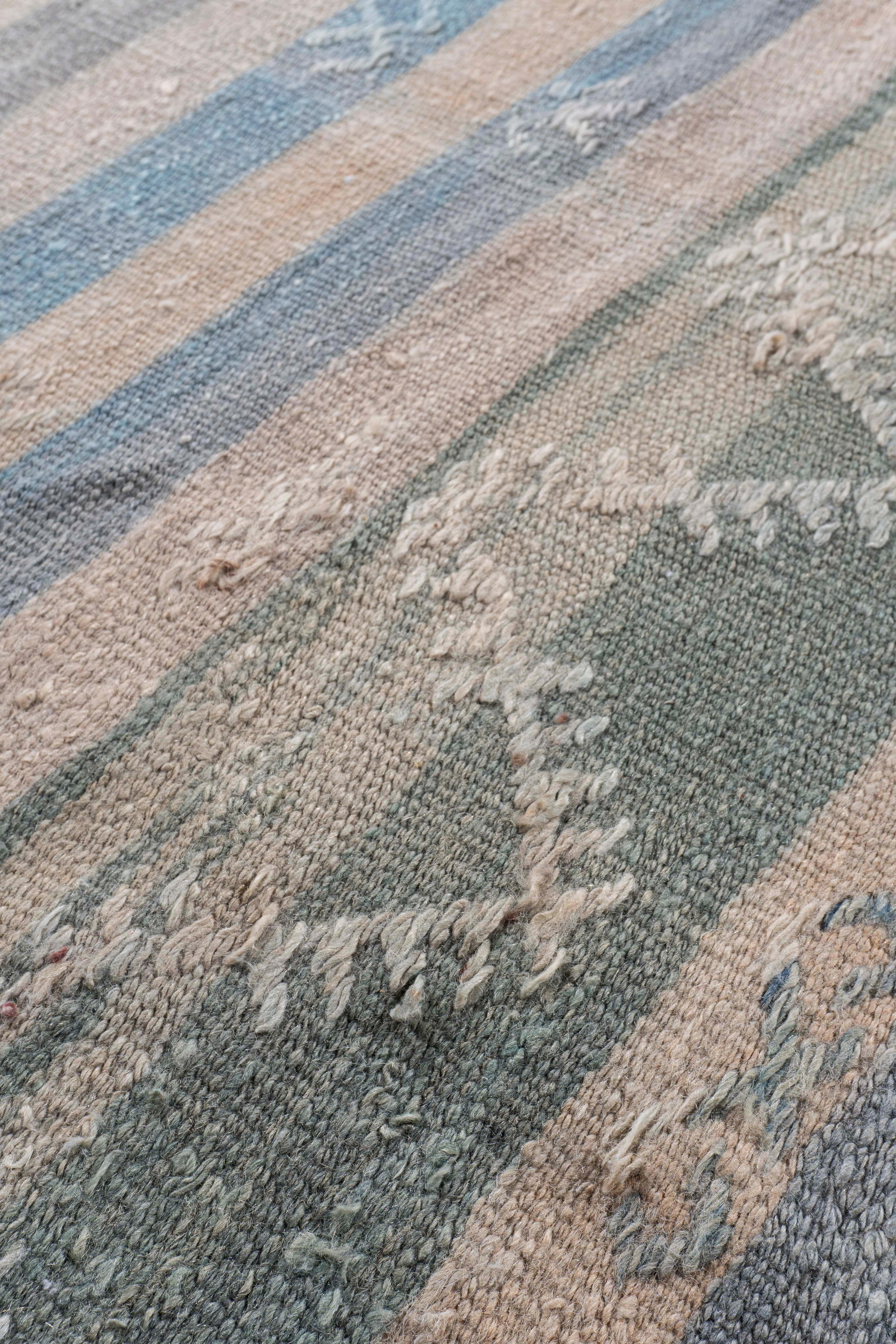 Vintage CIRCA 1940 Tan Türkischer Kilim Flachgewebe-Teppich im Angebot 2