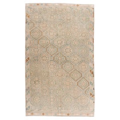 Vintage CIRCA 1940 Tan Türkischer Kilim Flachgewebe-Teppich