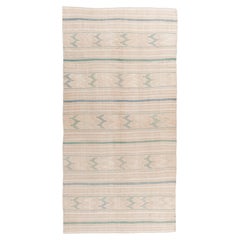 Vintage CIRCA 1940 Tan Türkischer Kilim Flachgewebe-Teppich