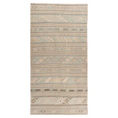 Rug & Kilim Vintage Circa 1940 Tan Turc Flatweave