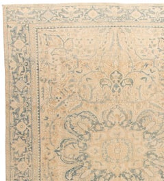 Vintage Circa 1940 Taupe Hand Knotted Rug 9'11 X 13'9
