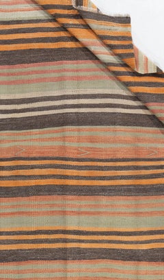 Vintage Turkish Kilim Rug, 3'2 x 5'7 Hand-Woven Wool & Cotton, 1940s Design