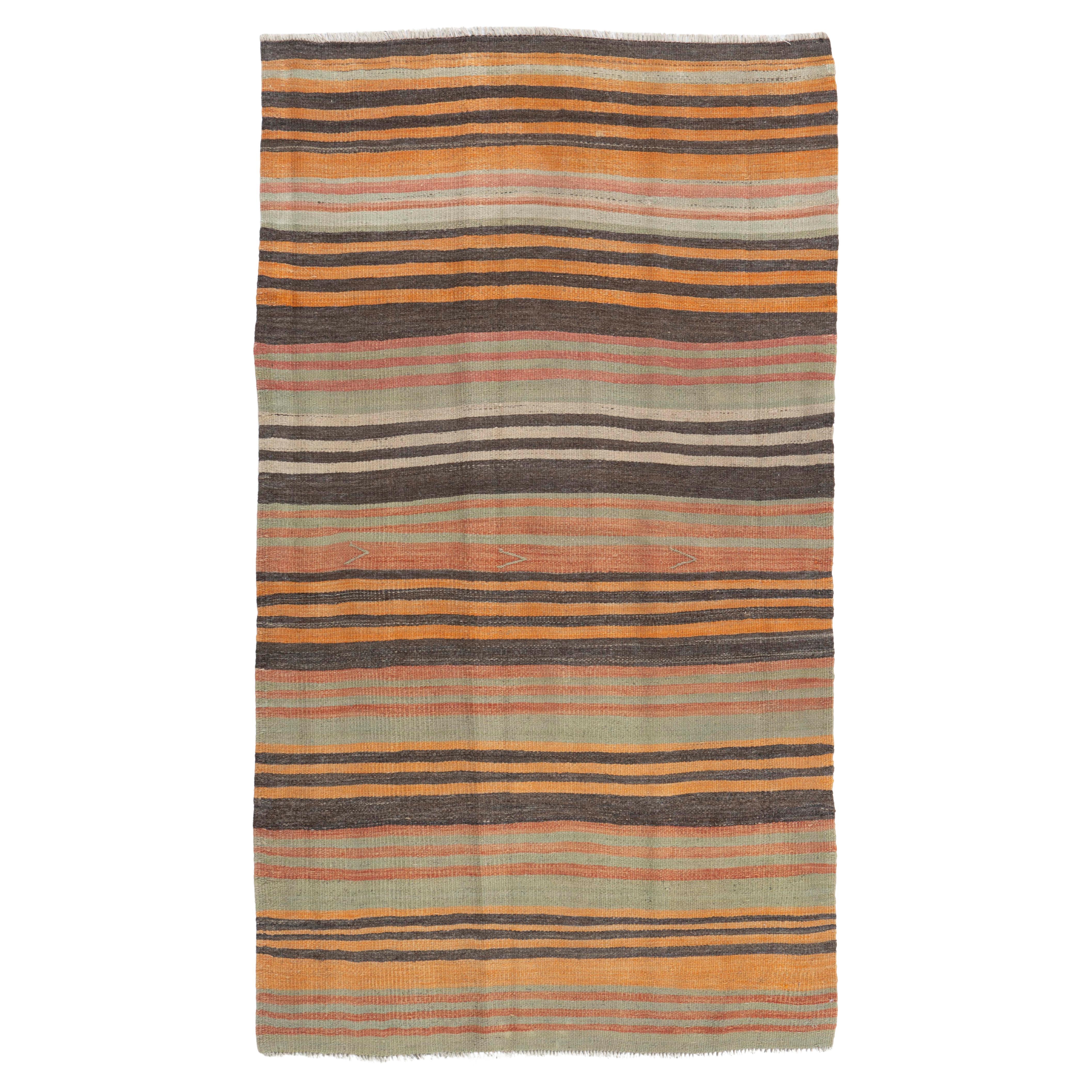 Vintage Circa 1940 Turkish Flatweave Kilim Rug