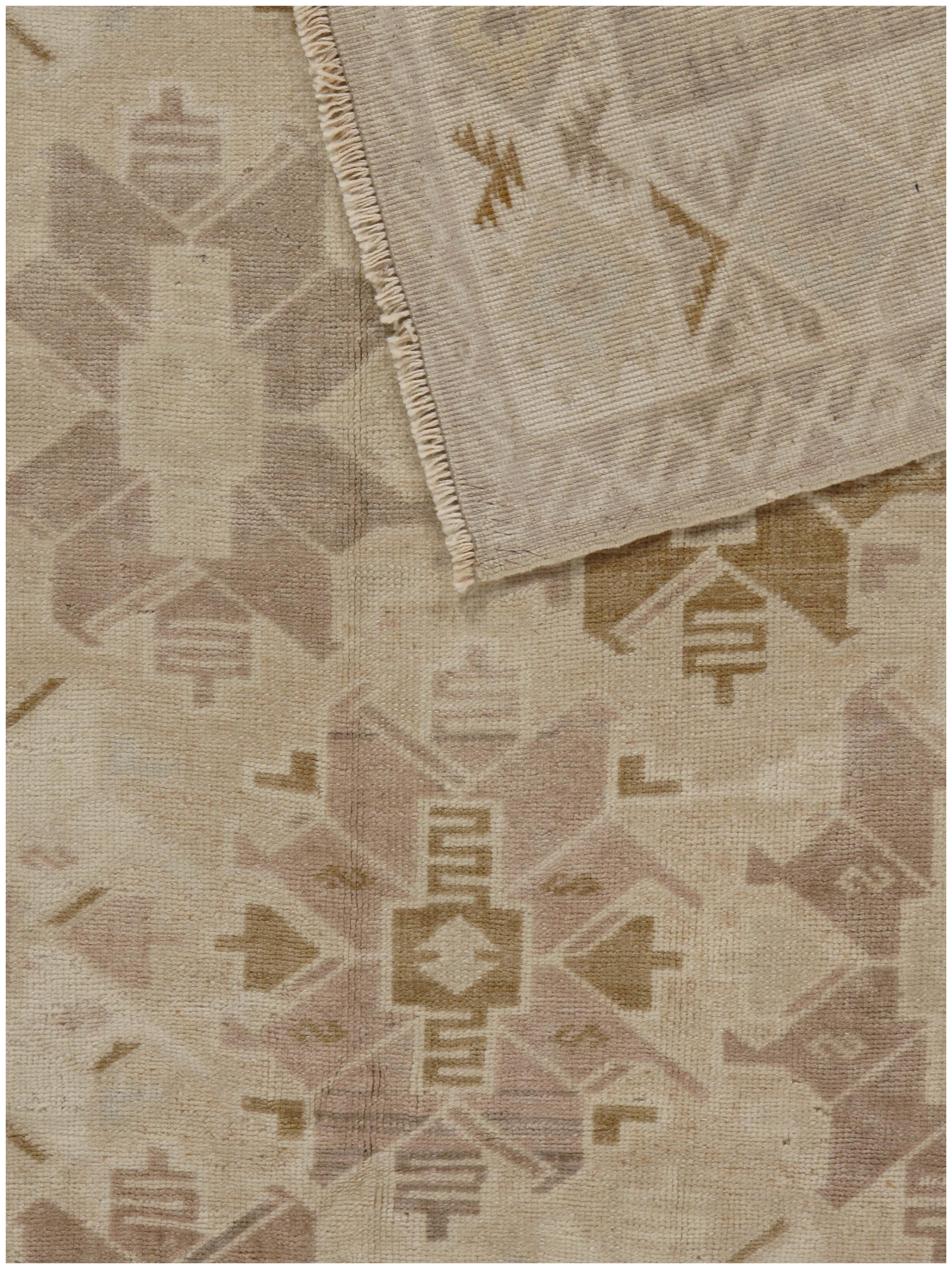 Türkischer Oushak-Teppich aus der Zeit um 1940  3'11 x 5'8 im Zustand „Gut“ im Angebot in New York, NY