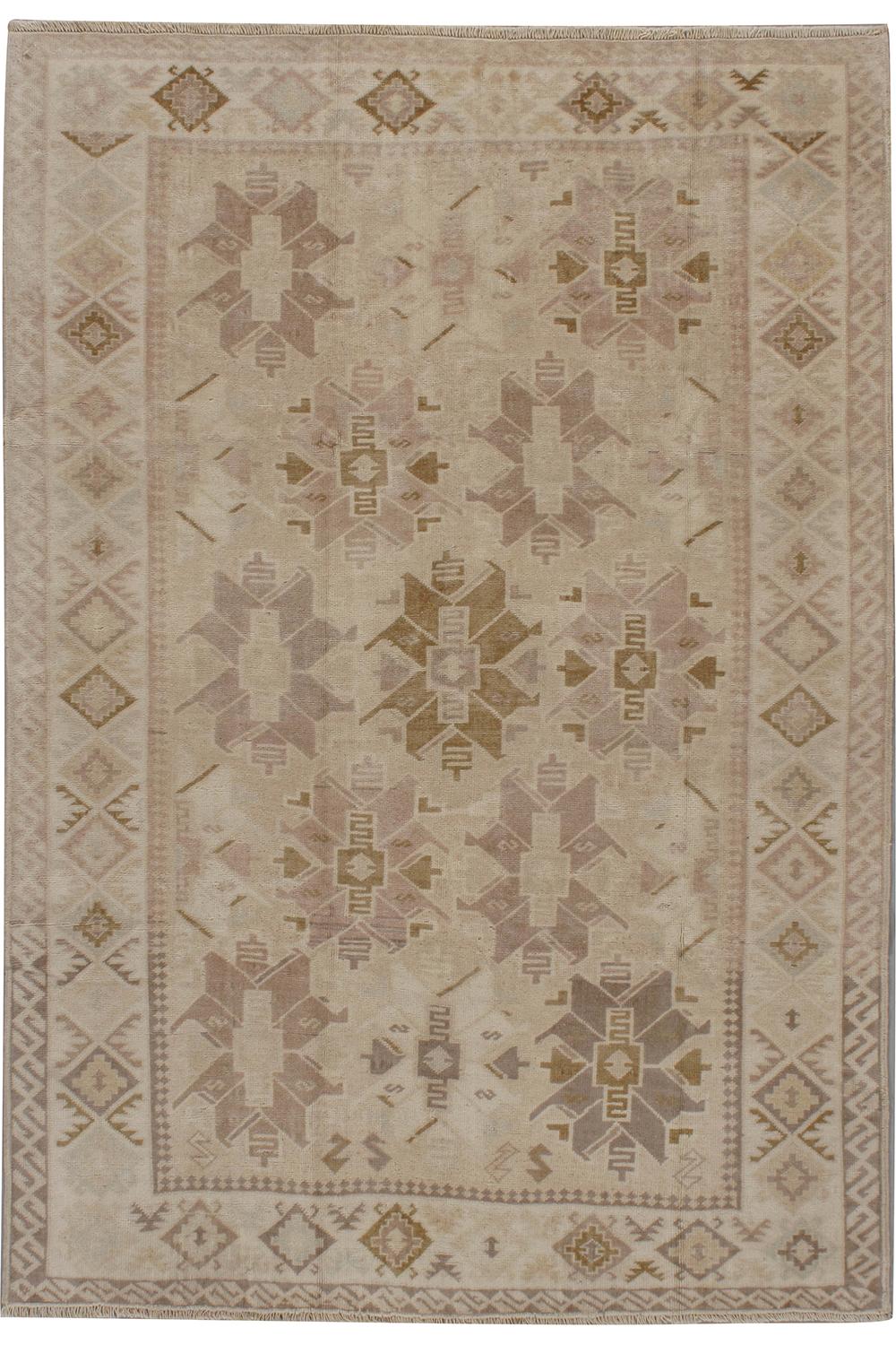 Vintage Circa 1940 Turkish Oushak Rug  3'11 x 5'8