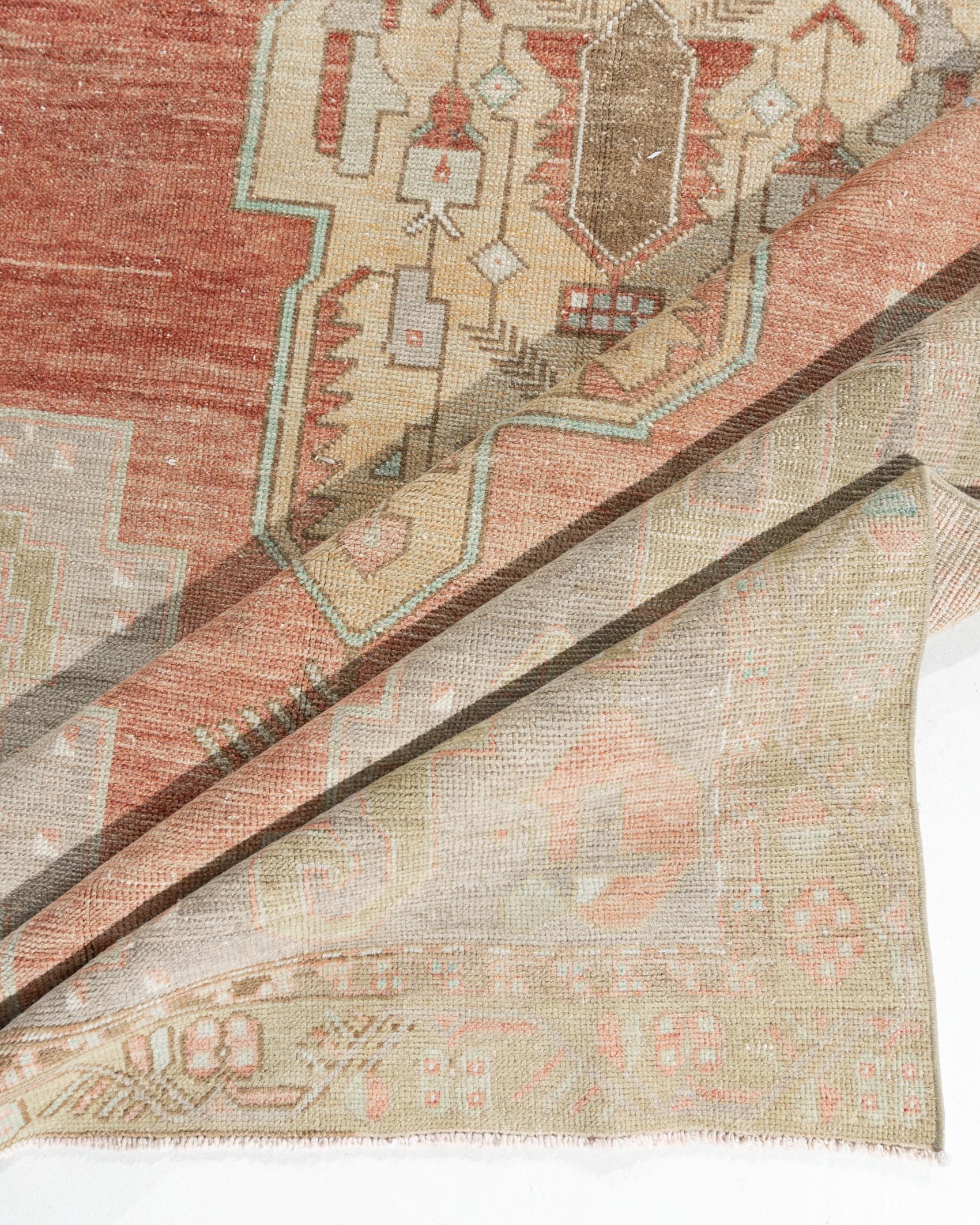 Vintage Circa 1940 Turkish Oushak Rug 4'9 x 11'2 For Sale 4