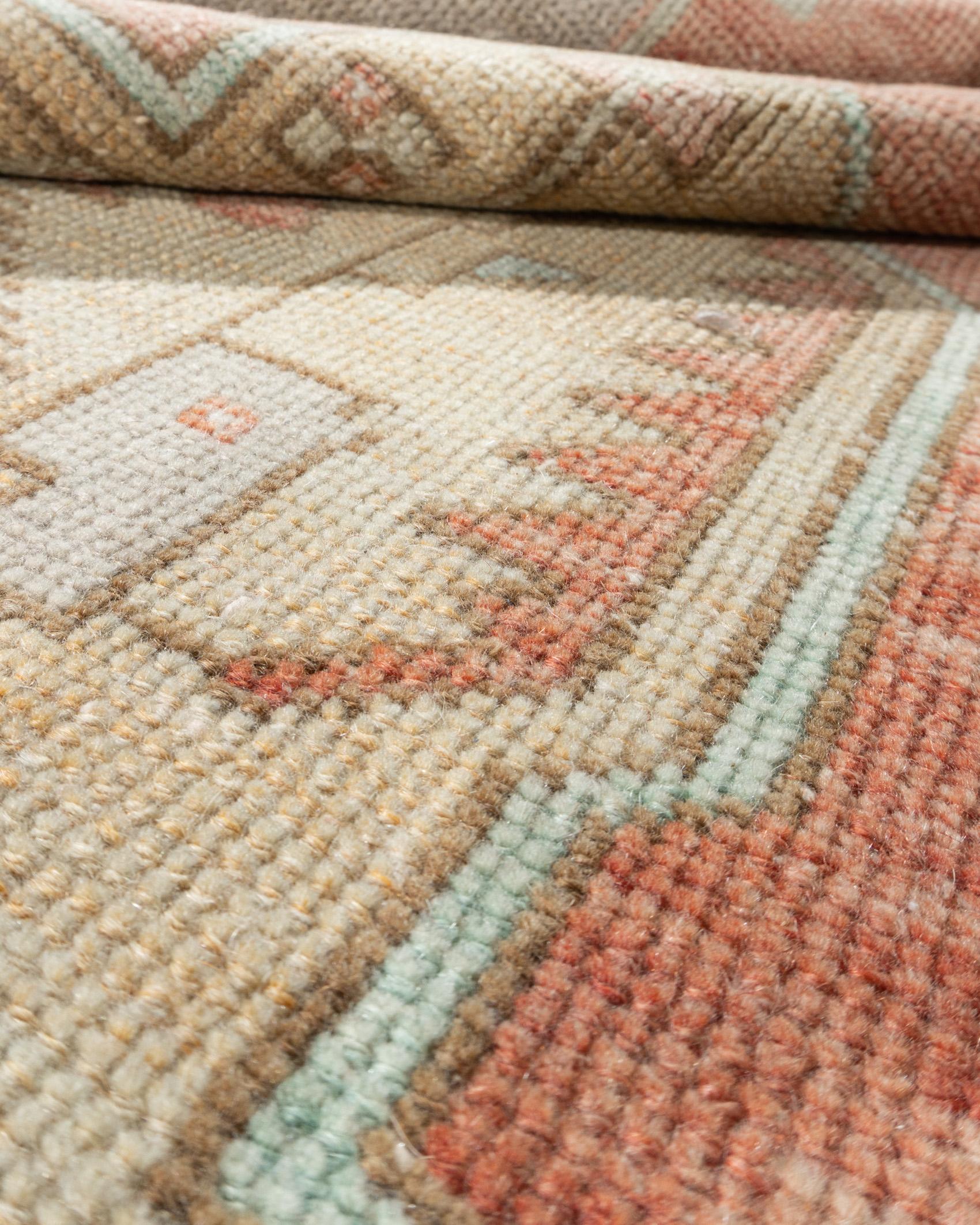 Vintage Circa 1940 Turkish Oushak Rug 4'9 x 11'2 For Sale 5