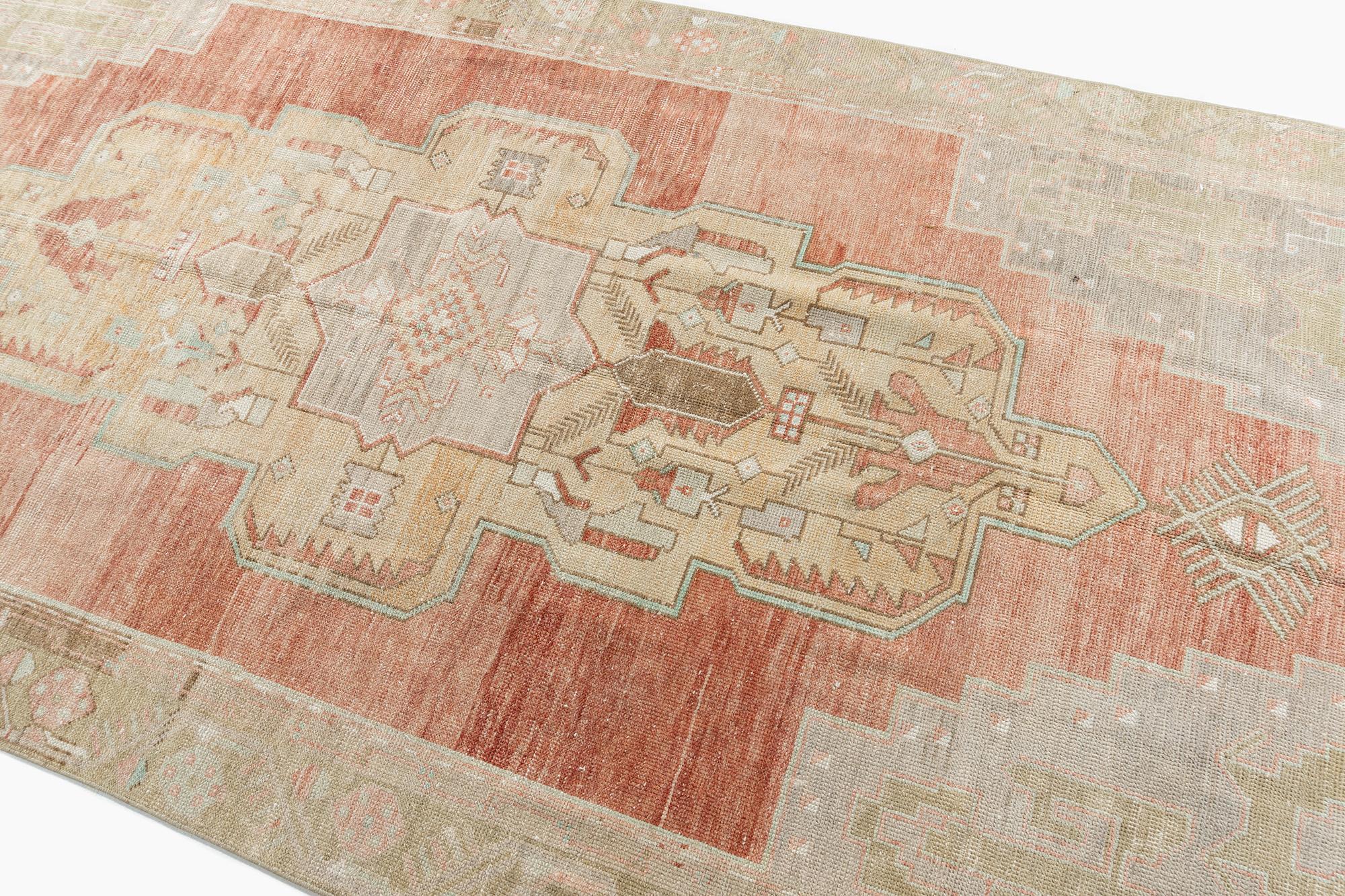 Vintage Circa 1940 Turkish Oushak Rug 4'9 x 11'2 For Sale 7