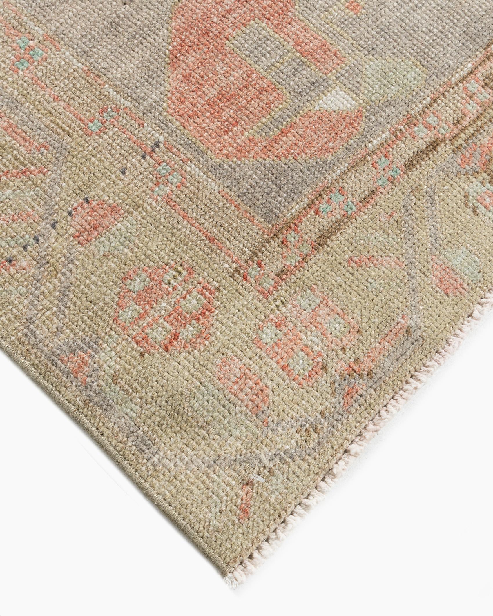 Vintage Circa 1940 Turkish Oushak Rug 4'9 x 11'2 For Sale 9