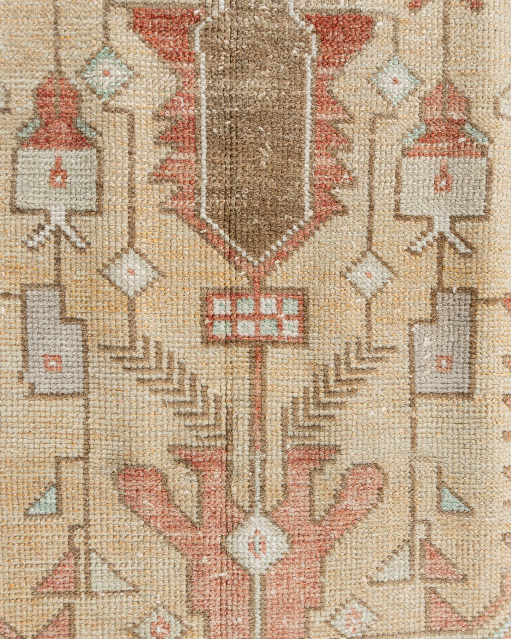 20th Century Vintage Circa 1940 Turkish Oushak Rug 4'9 x 11'2 For Sale