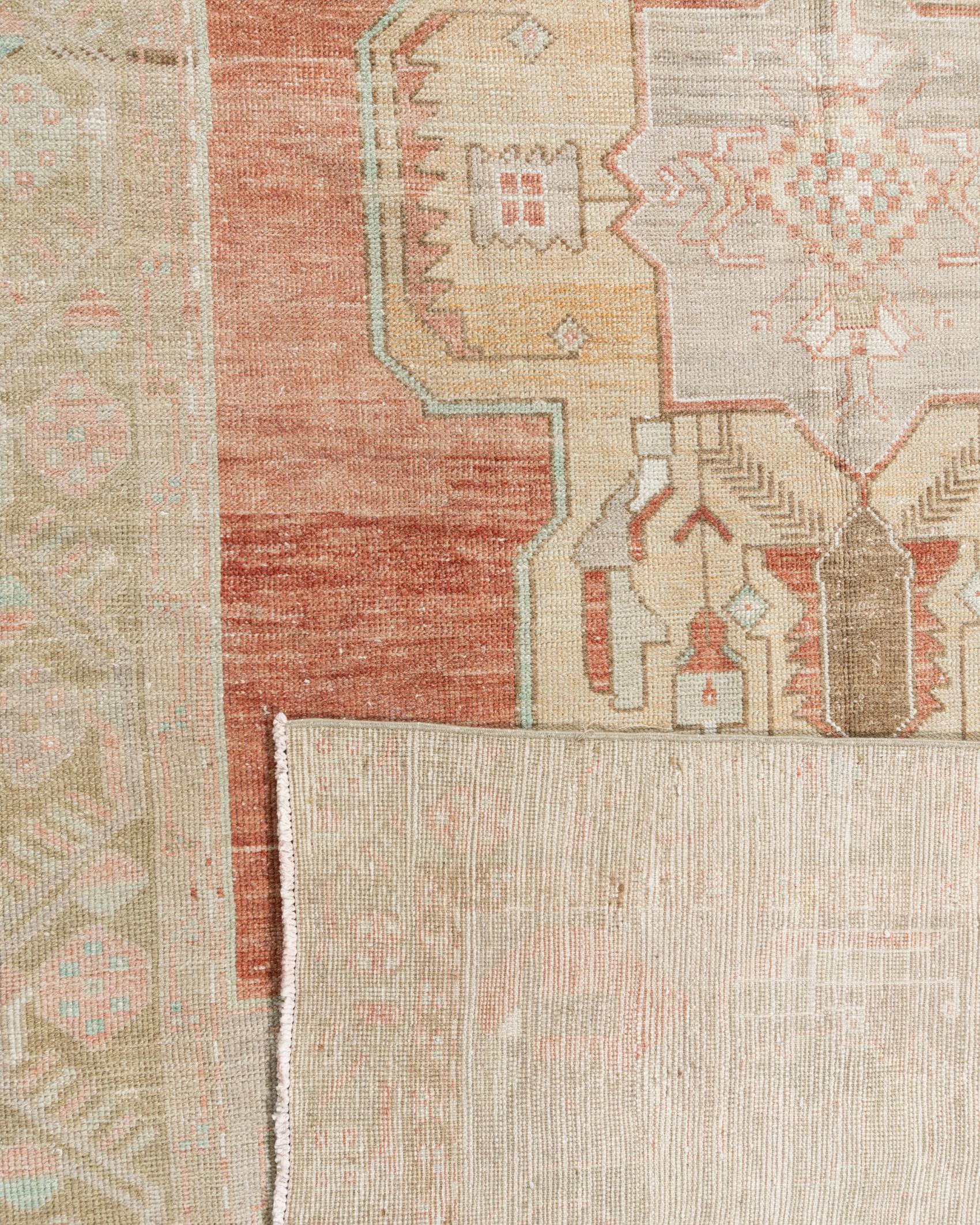 Vintage Circa 1940 Turkish Oushak Rug 4'9 x 11'2 For Sale 3
