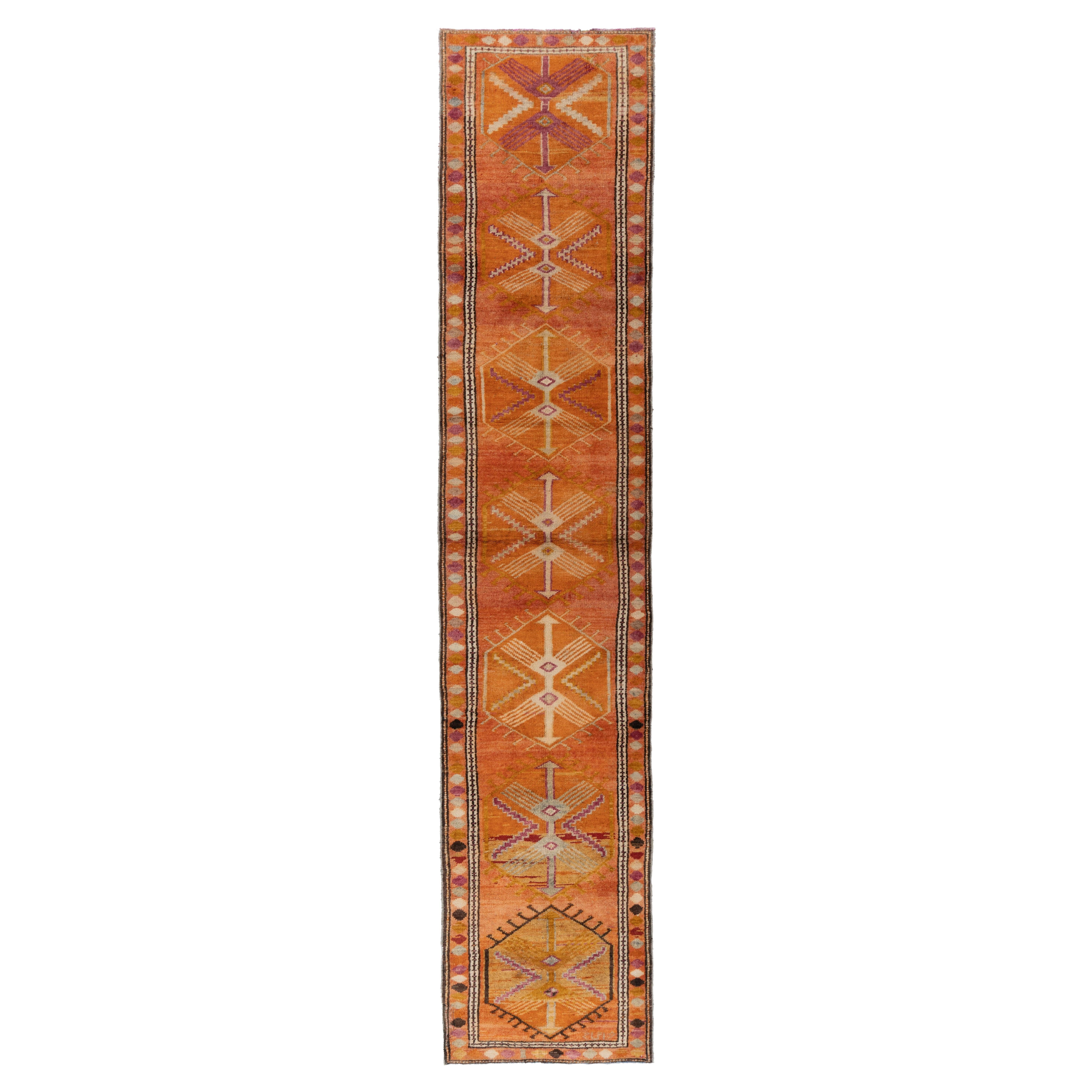 Vintage By 1940 Turkish Oushak Runner 2'11 x 14'7