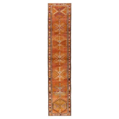 Vintage Circa 1940 Turkish Oushak Runner 2'11 x 14'7