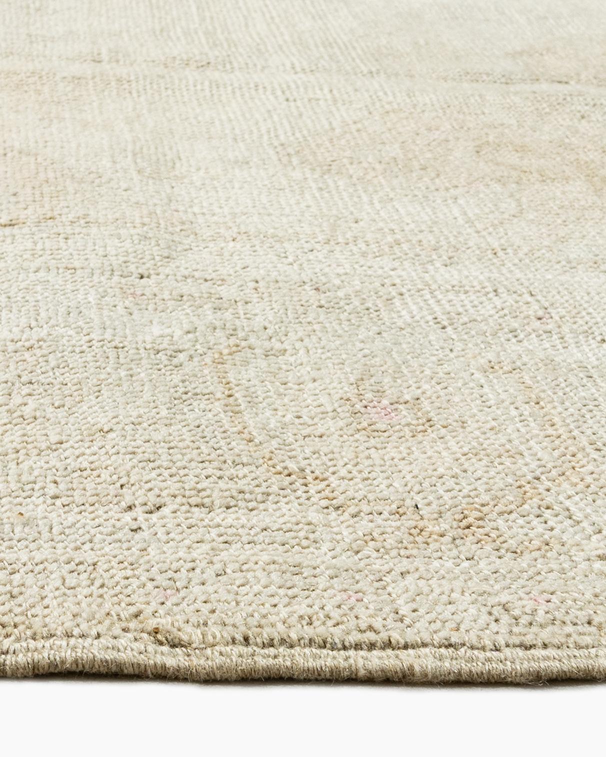 Vintage Circa 1940 Turkish Oushak Taupe Ivory Area Rug 4'7 x 7' For Sale 10
