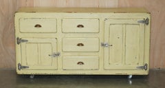 VINTAGE CIRCA 1940's COLD STORAGE SIDEBOARD CUPBOARD WITH ORIGINAL FIXTURES