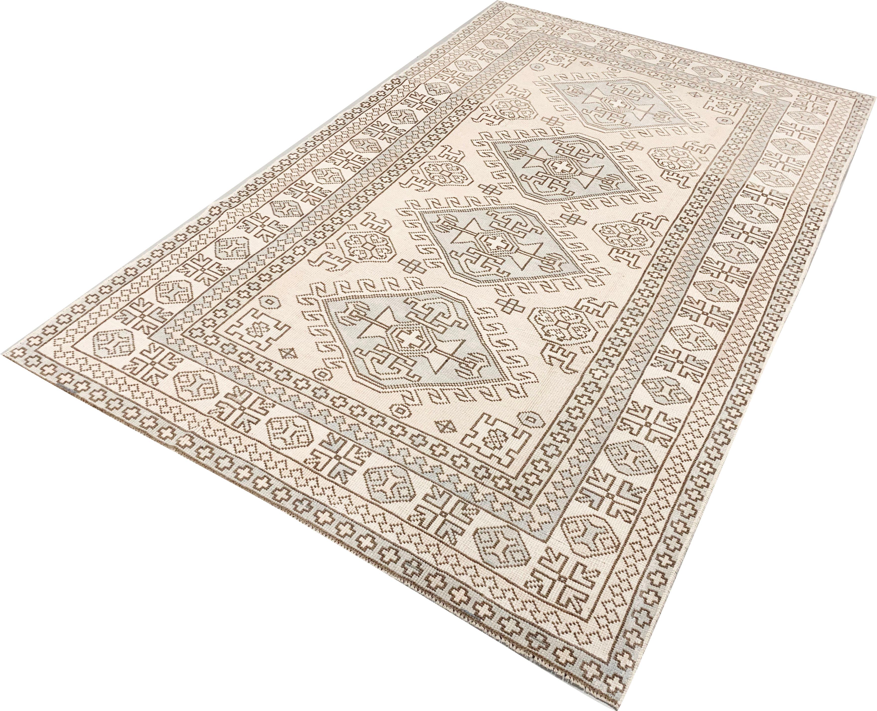 XX secolo Tappeto turco Oushak d'epoca CIRCA 1940  5' x 6'8 in vendita