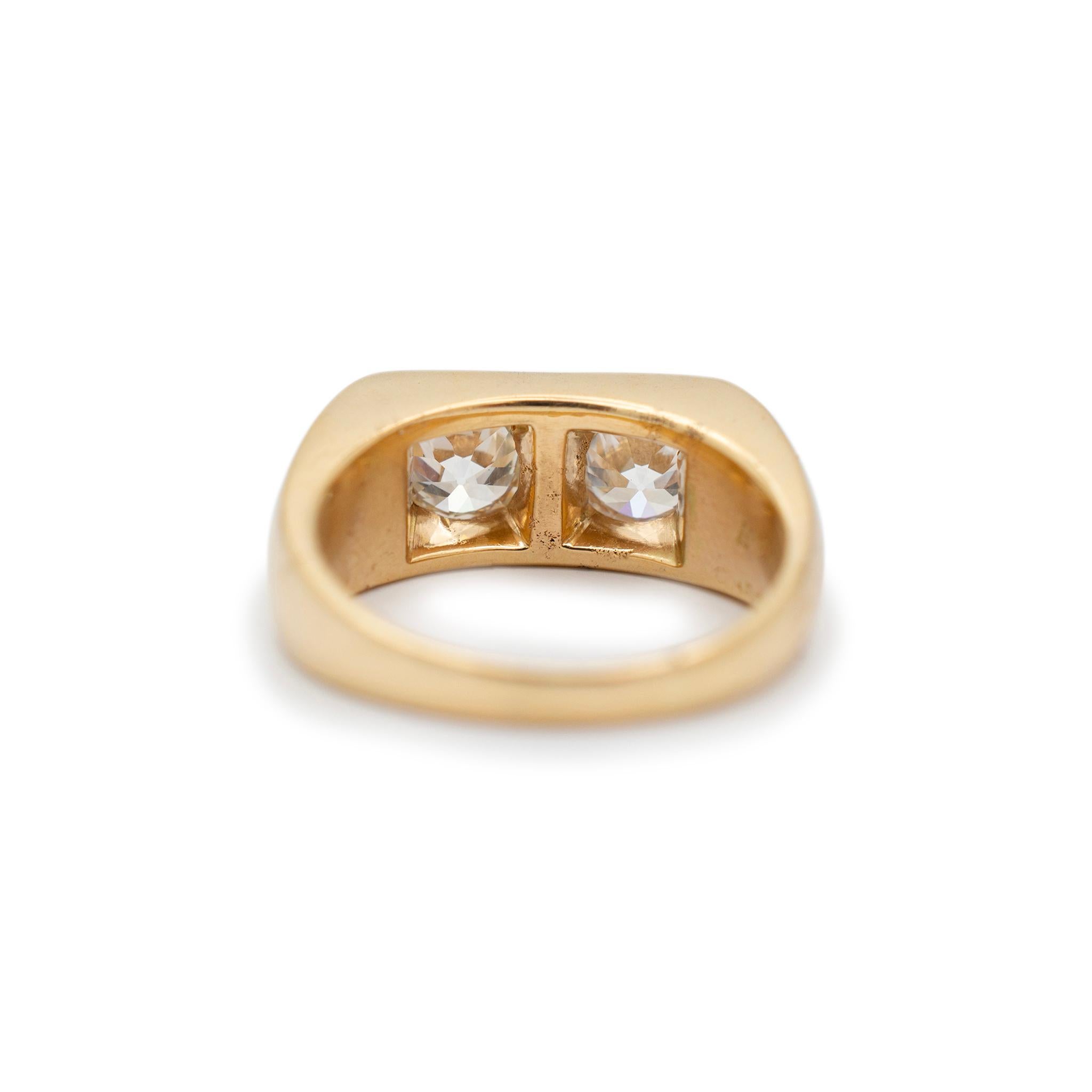 Vintage Circa 1942 Cartier Verlobungsring aus 14 Karat Gelbgold mit alteuropäischem Diamanten im Zustand „Hervorragend“ in Houston, TX