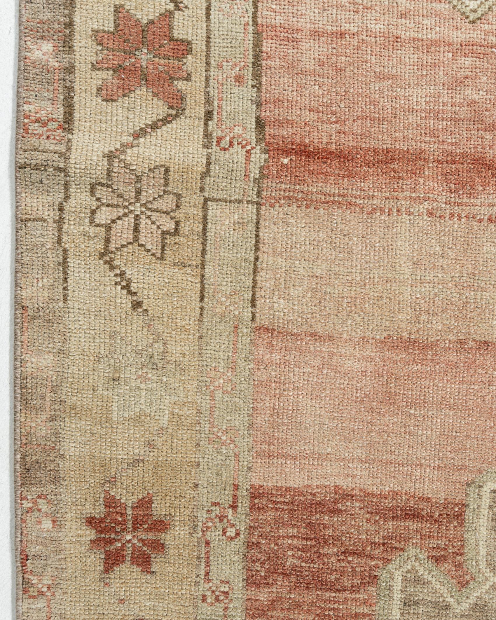 1940 Vintage Turkish Oushak Hand Knotted Wool Runner, Terracotta, 5'1 x 11'9. Even today, Oushak rugs are still the first choice of professional interior designers. Sometimes this is because when grading Oushak carpets, carpet connoisseurs will not