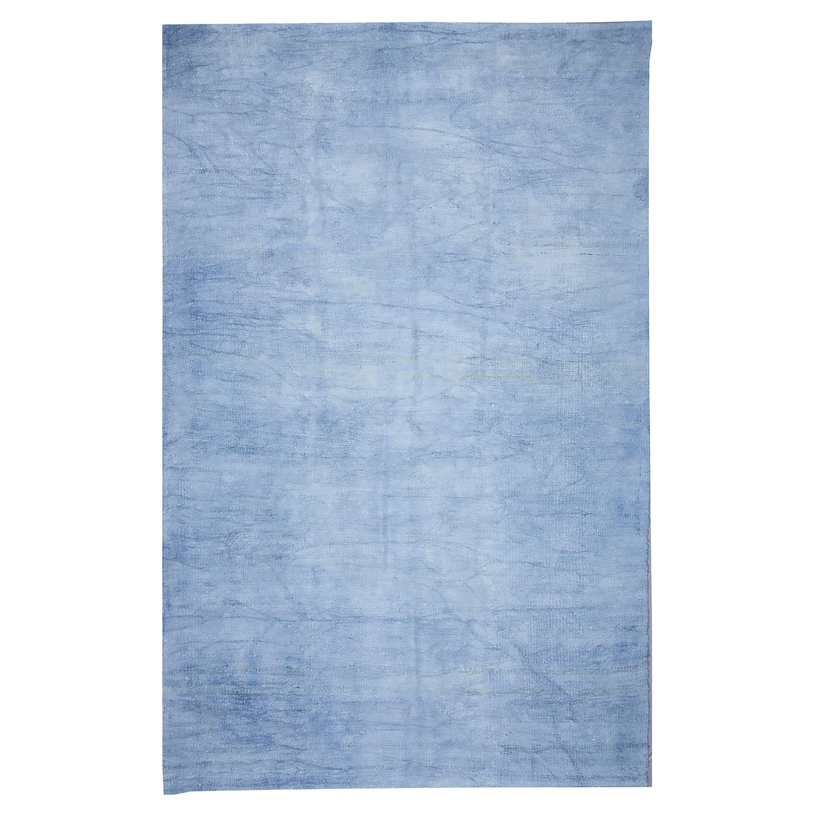 Vintage Circa 1950 Blue Turkish Flat-Weave Hemp Hand Woven Rug 6
1 x 10
3