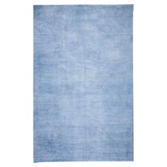 Vintage Circa 1950 Blue Turkish Flat-Weave Hemp Hand Woven Rug 6
1 x 10
3