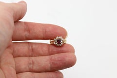 Vintage circa 1950's Diamond Ring 14 Karat Yellow Gold Jacket Rap Removable