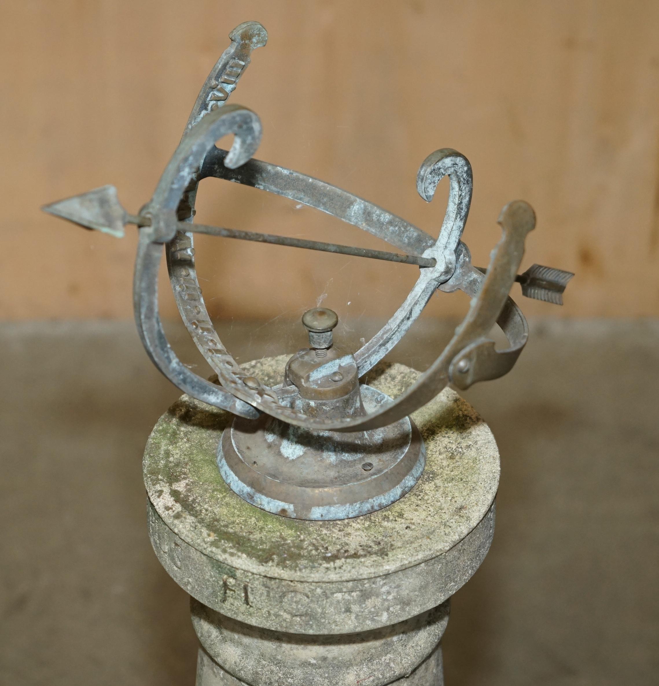 Royal House Antiques

Royal House Antiques is delighted to offer for sale this exquisite heavily weathered Armillary Sundial with beautifully aged patination

Please note the delivery fee listed is just a guide, it covers within the M25 only for the