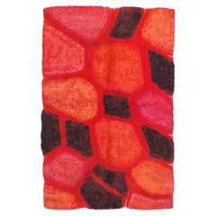Vintage-Teppich aus skandinavischer, handgeknüpfter Wolle, CIRCA 1960, 110 x 180 cm