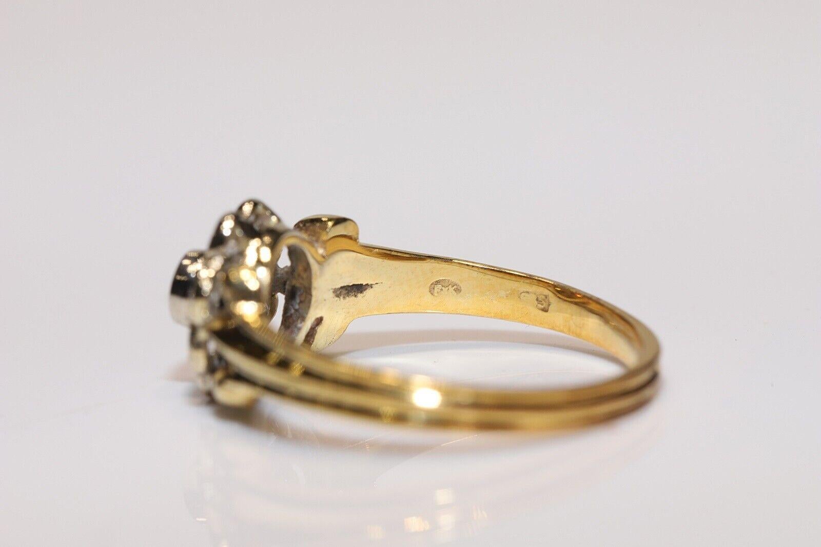 Women's Vintage Circa 1960s 14k Gold Natural Diamond Decorated Cocktail Ring  For Sale