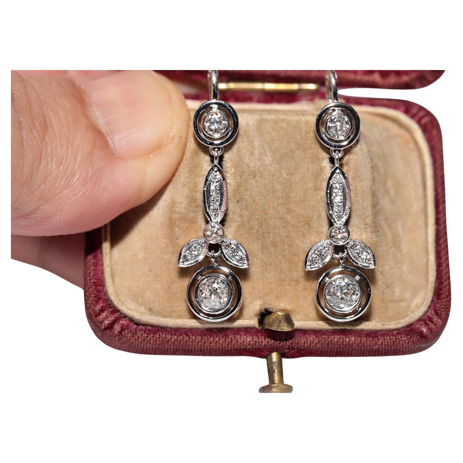 Vintage 1960s Delicate Crystal Drop Earrings main image 1